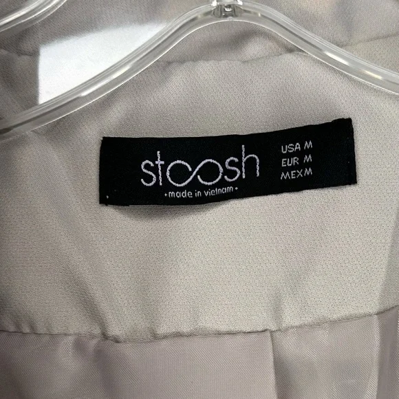 Stoosh Women's Beige Silk Feel Blazer Size Medium - Picture 5 of 6
